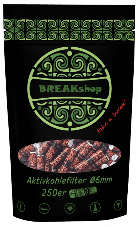 BREAKshop Aktivkohlefilter 6mm 250 Stk.